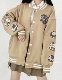 Varsity Letterman Jacket – แจ็คเก็ตเบสบอลลายปักวิทยาลัย