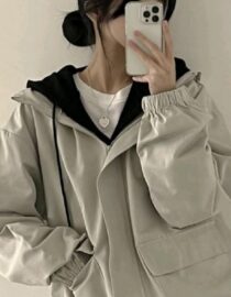 Unisex Zip-up Hoodie – ฮู้ดดี้ซิปหน้ายูนิเซ็กส์สีเทา