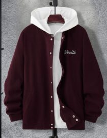 Maroon Sherpa Zip Hoodie – ฮู้ดดี้ซิปกำมะหยี่บุขน