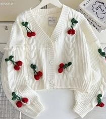 Cherry Applique Cardigan – คาร์ดิแกนลายเชอร์รี